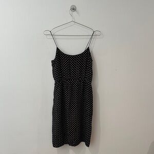 J. Crew Black and White Spotted Mini Dress